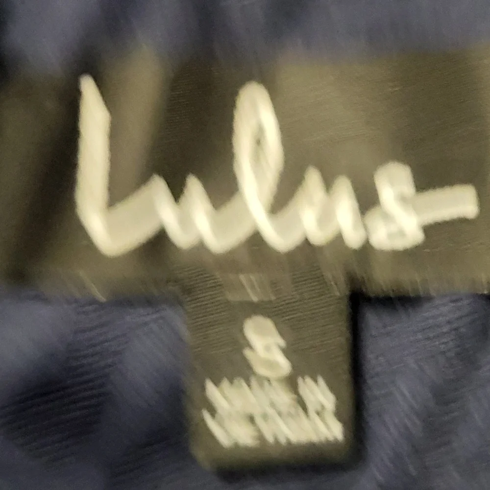 Lulus Navy Blue Crochet Lace Halter Bodycon Mini Dress Size Small  Love Poem - Picture 6 of 8